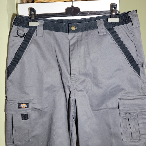 ❤ 3 For $35 Dickies relaxed fit straight leg utility cargo workwear pants 38x34 - Picture 2 of 11